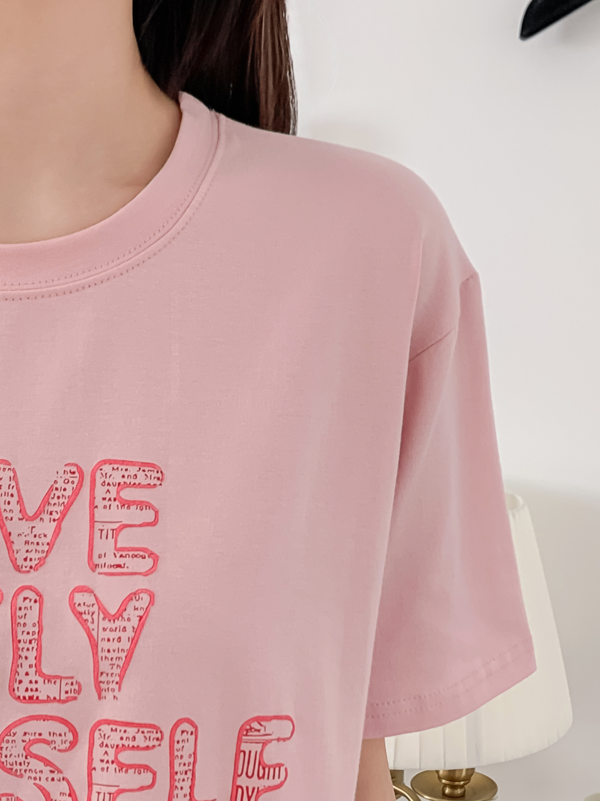 ラウンドネック半袖レタリングTシャツ | 詳細画像21