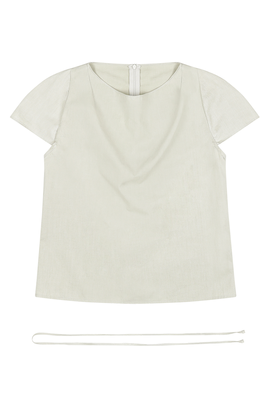 コットンストラップ半袖ギャザー無地ブラウス春夏秋 | 詳細画像22