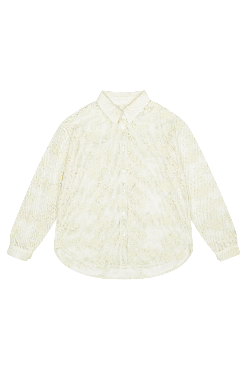 ベロアコットンボタンカラーオーバーサイズクロシェシャツ春夏秋 | 詳細画像18