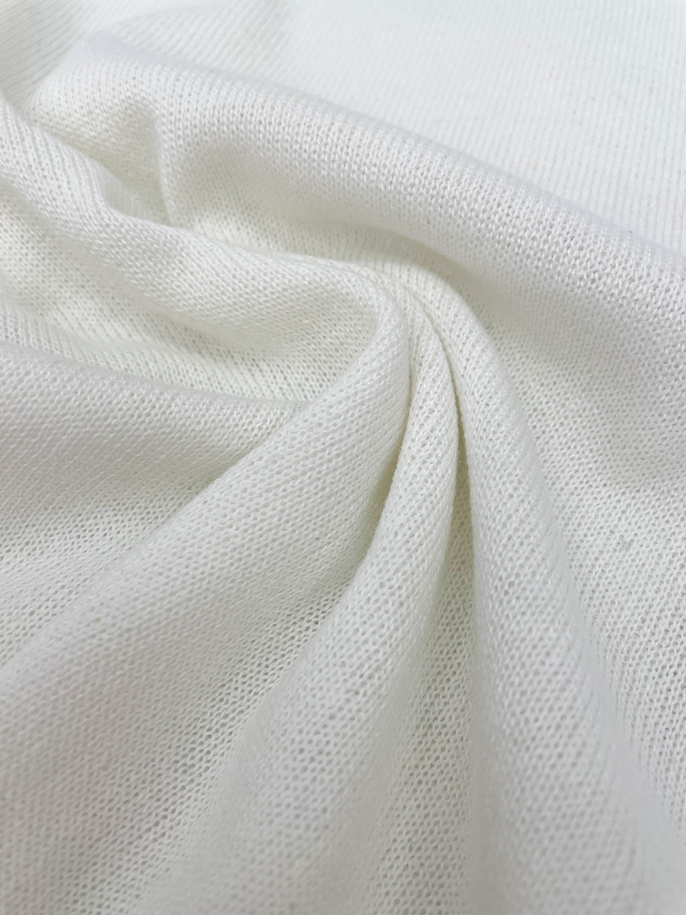 リネン混ラウンドネックスリット半袖フェイクボタンニット | 詳細画像5