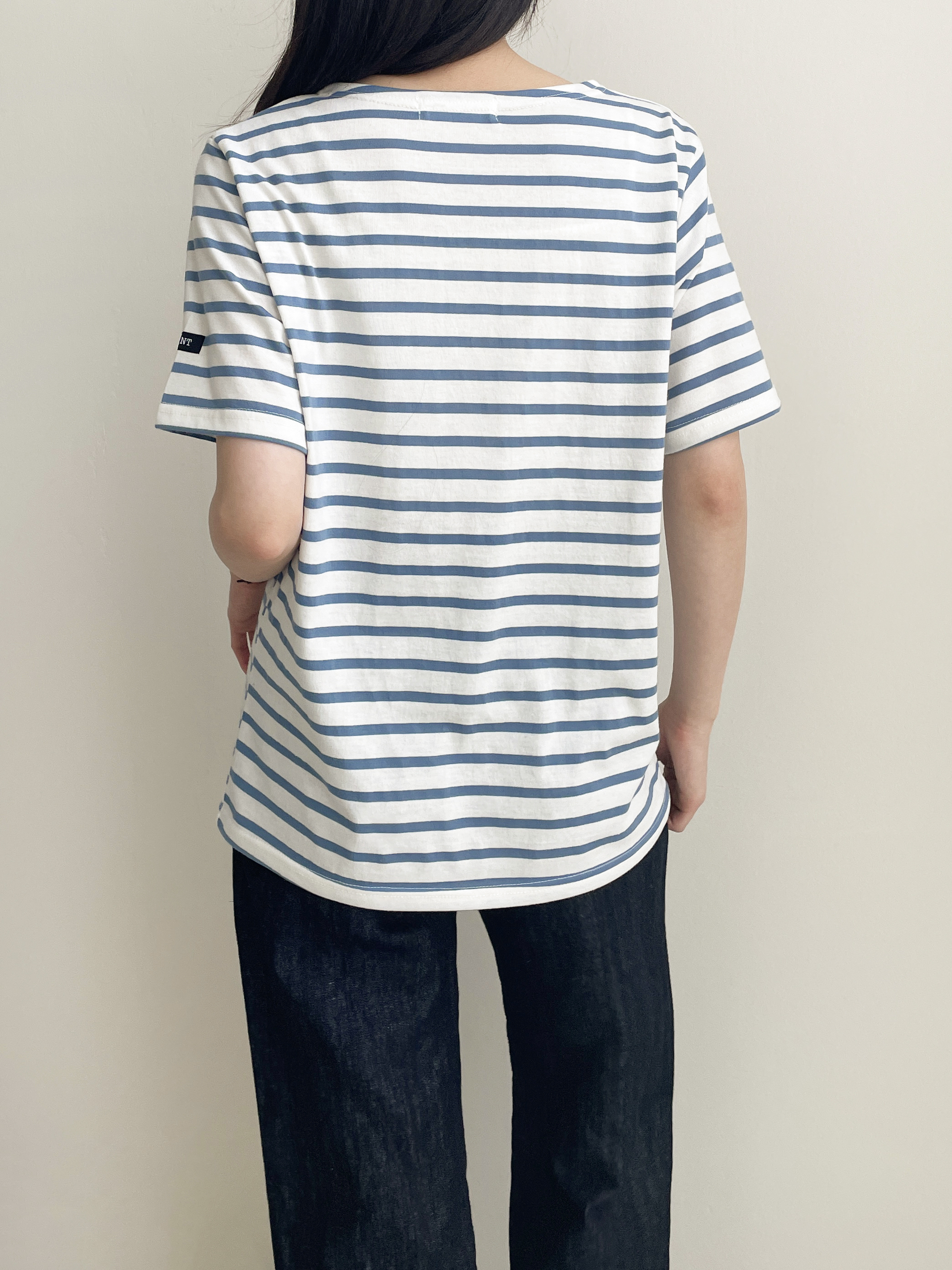 ラウンドネック半袖ボーダーTシャツ | 詳細画像5