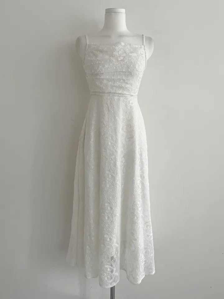 レースバックゴムスリムロングキャミワンピース | 詳細画像16