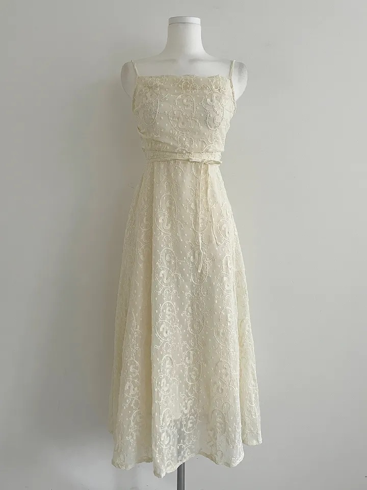 レースバックゴムスリムロングキャミワンピース | 詳細画像18