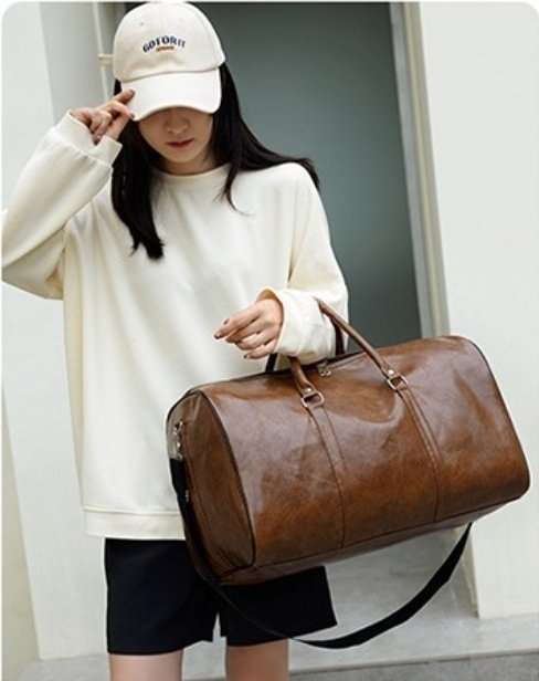 レザー調ショルダーバッグトートバッグ2WAYストラップセット(バックルあり) | 詳細画像4