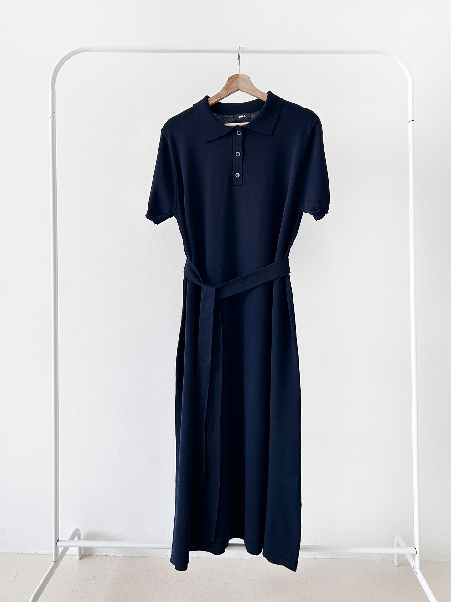 ニットボタンカラーロング半袖ワンピースストラップ付 | 詳細画像38