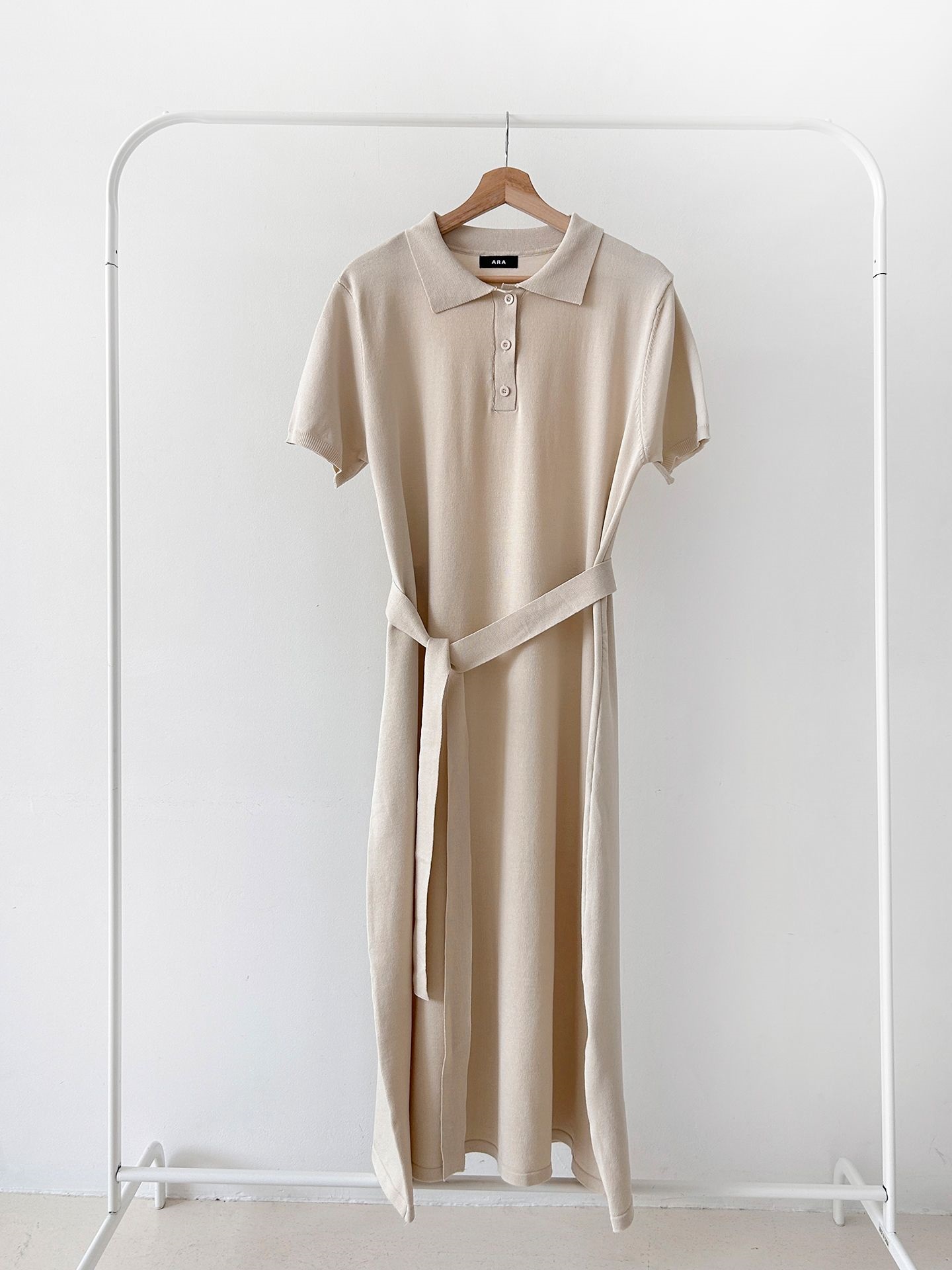 ニットボタンカラーロング半袖ワンピースストラップ付 | 詳細画像39