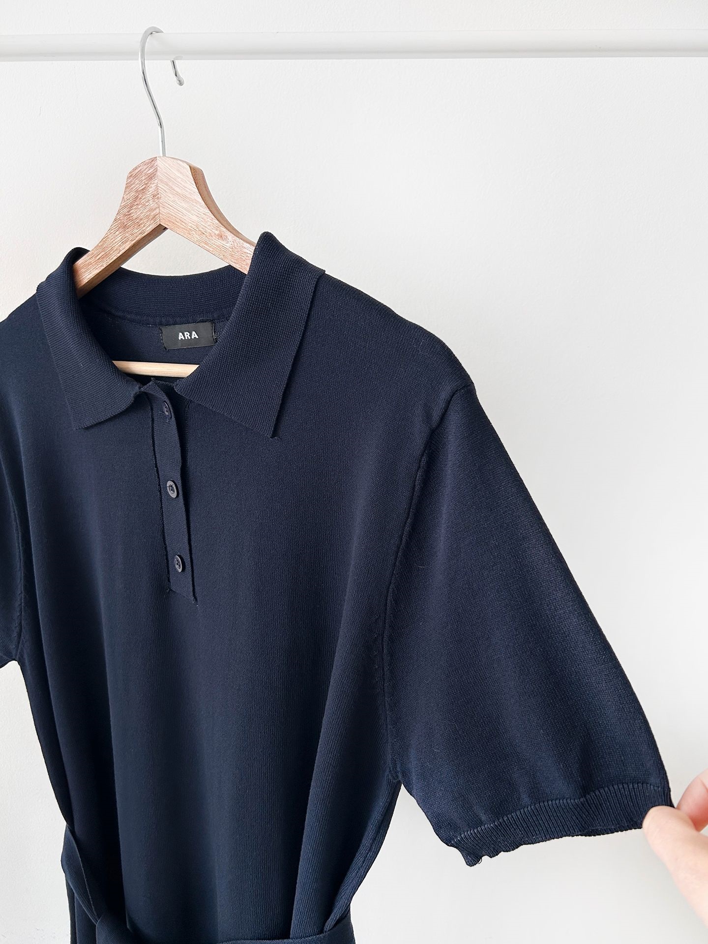 ニットボタンカラーロング半袖ワンピースストラップ付 | 詳細画像40