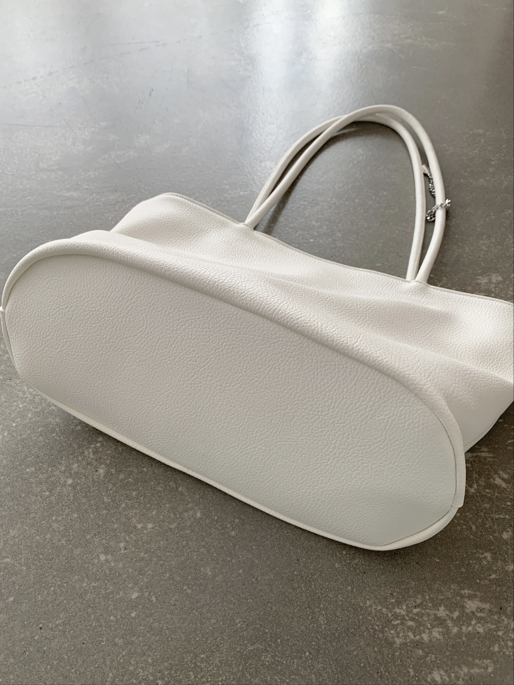 レザー調ポケットビッグDリング無地トートバッグキーリングセット | 詳細画像12