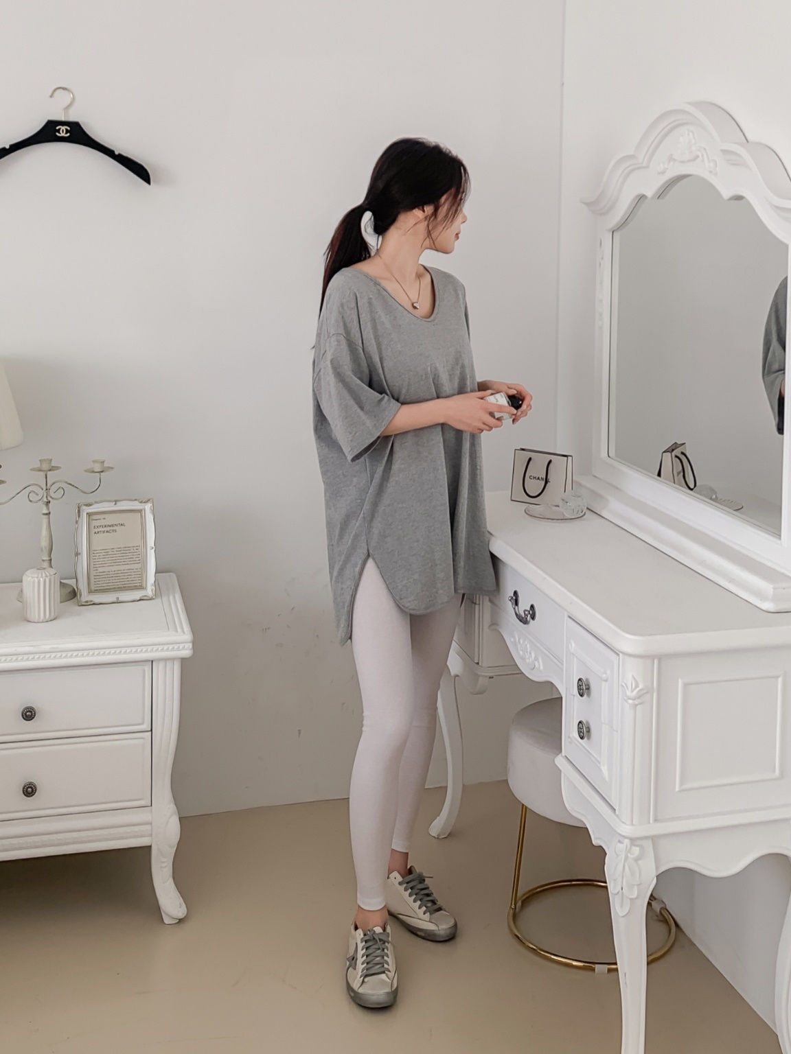 リブストレッチウエストゴムレギンス | 詳細画像5