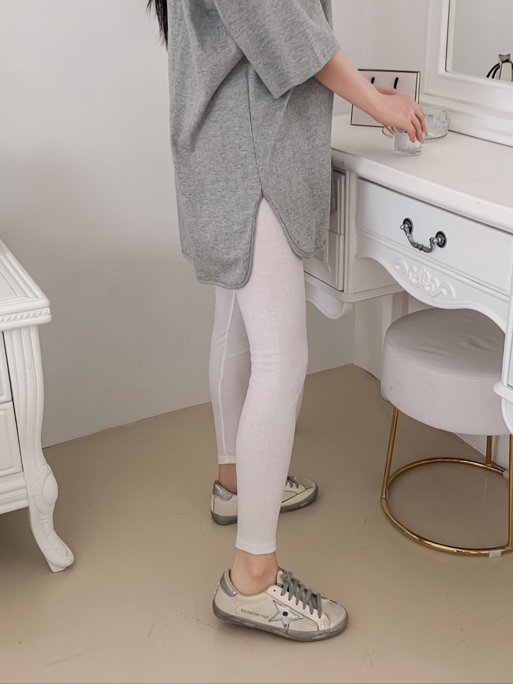 リブストレッチウエストゴムレギンス | 詳細画像6