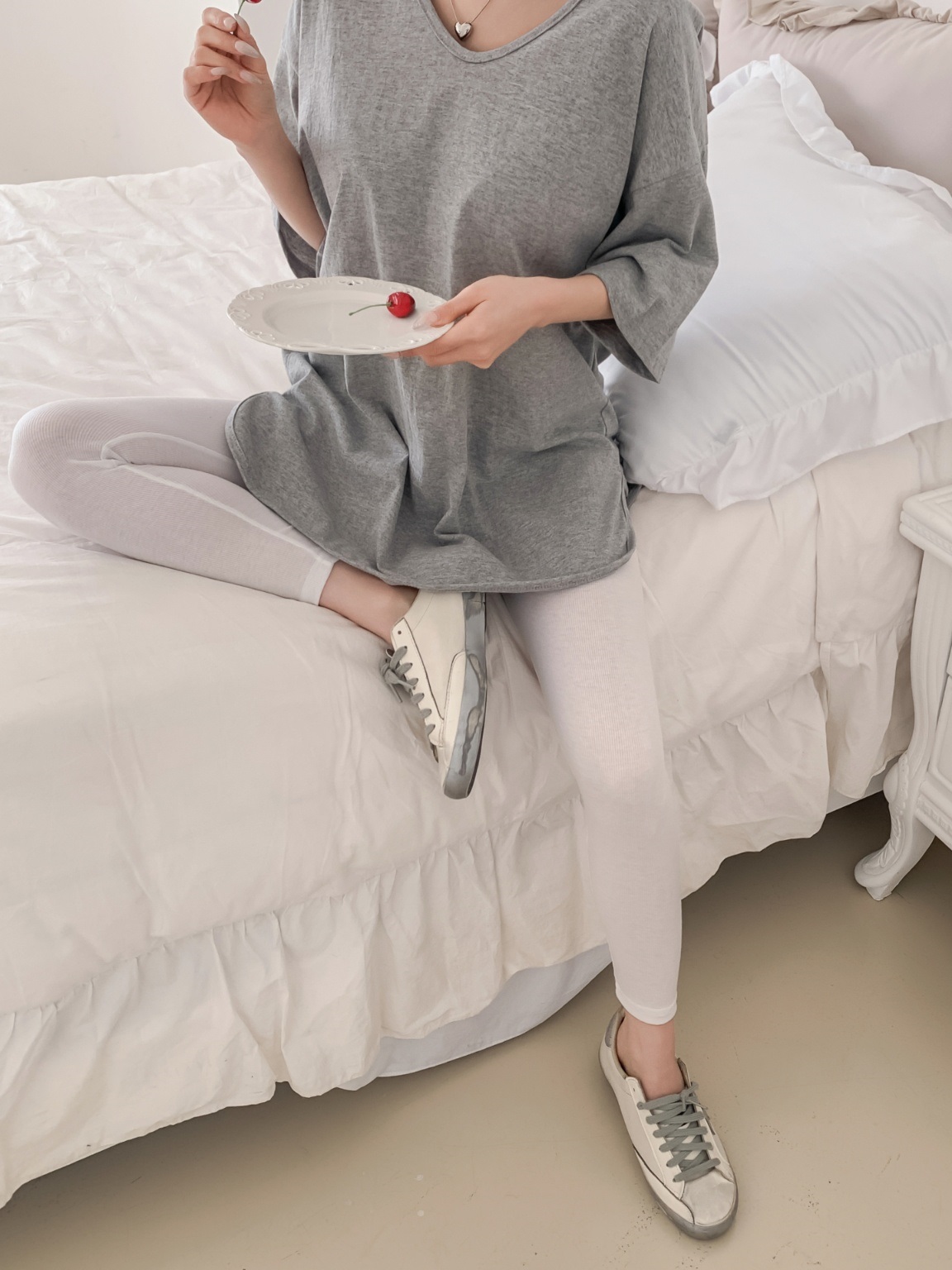 リブストレッチウエストゴムレギンス | 詳細画像8