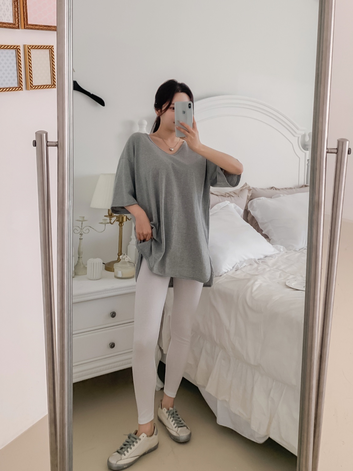 リブストレッチウエストゴムレギンス | 詳細画像11