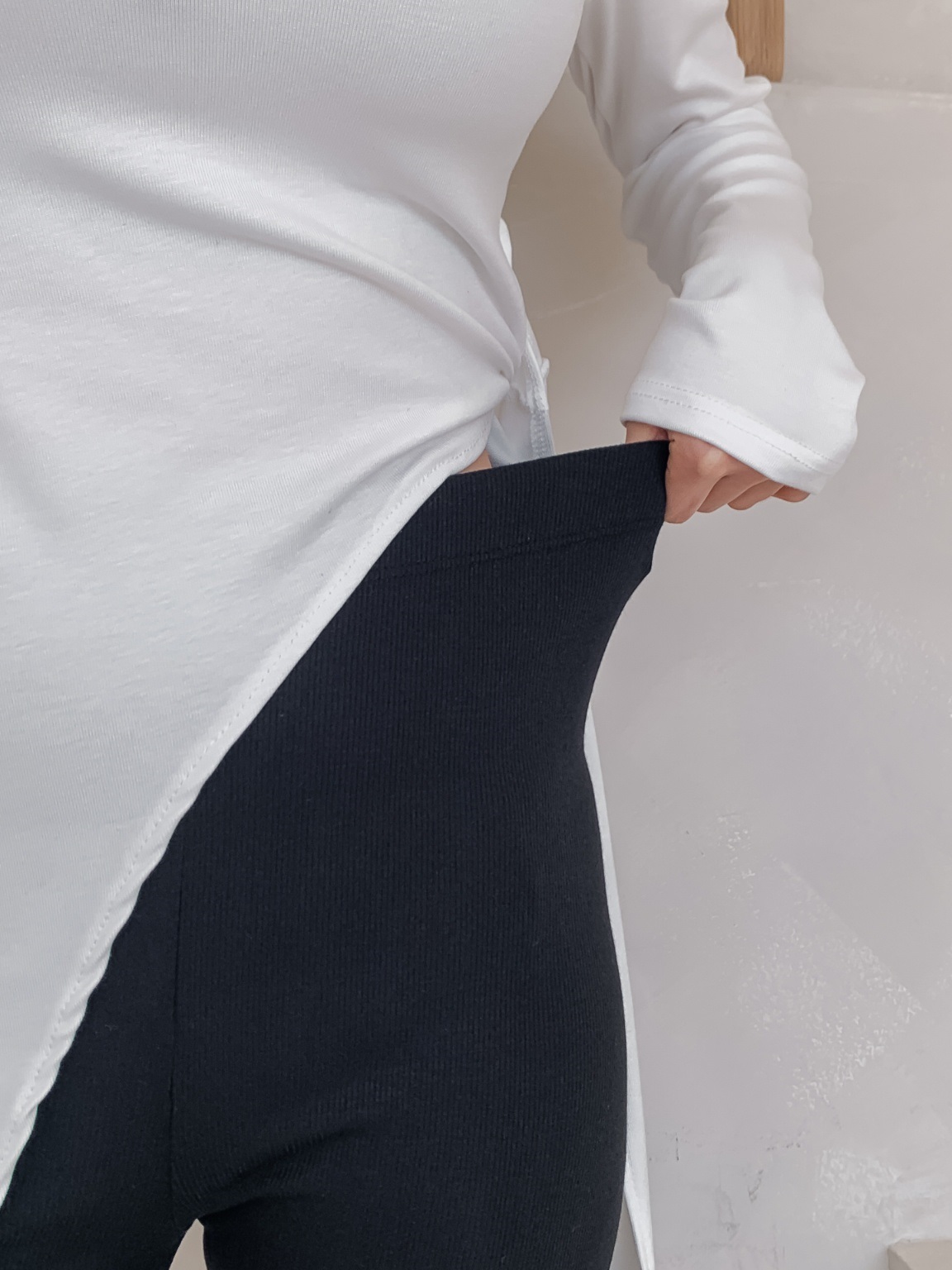 リブストレッチウエストゴムレギンス | 詳細画像17