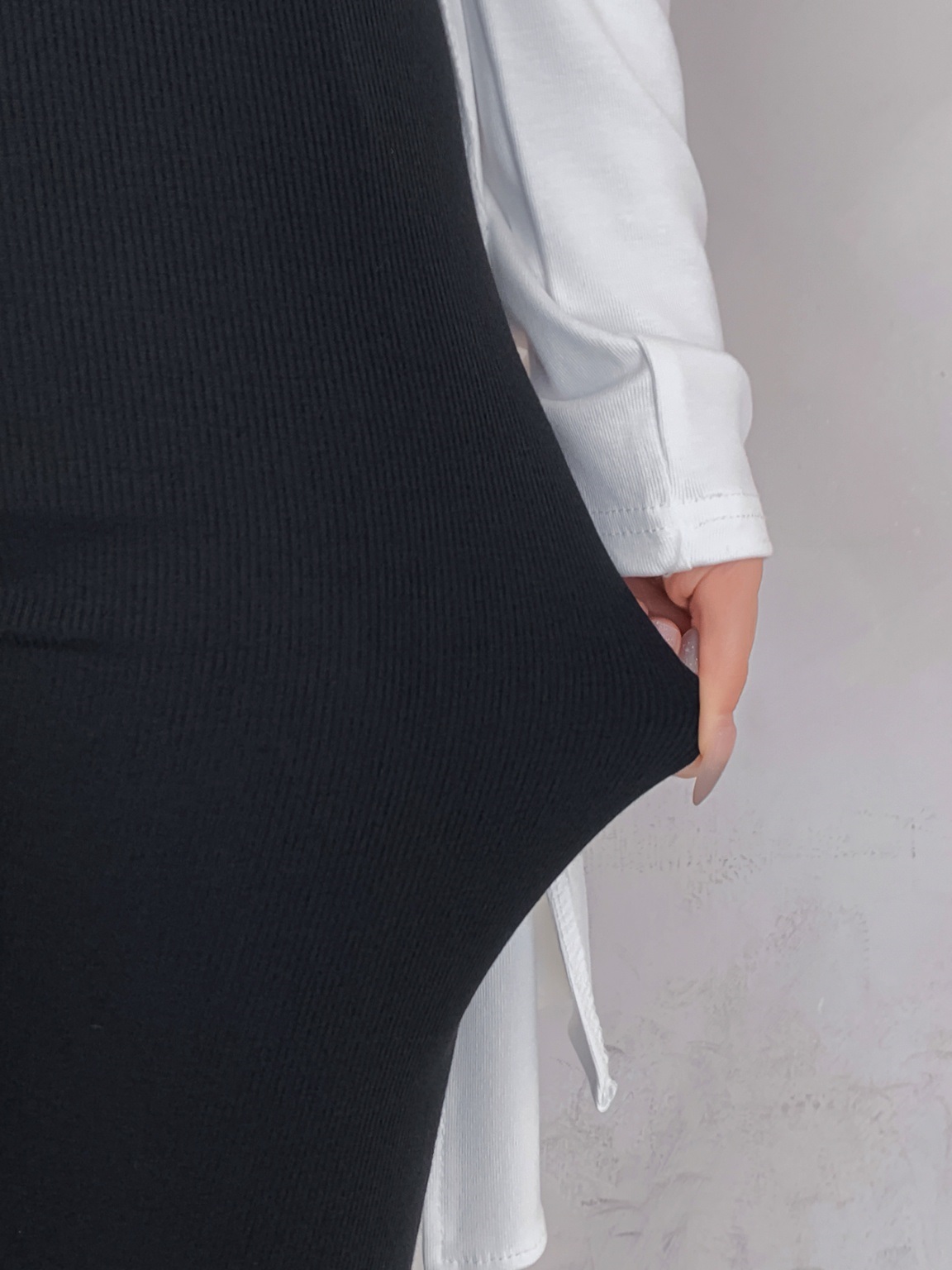 リブストレッチウエストゴムレギンス | 詳細画像18