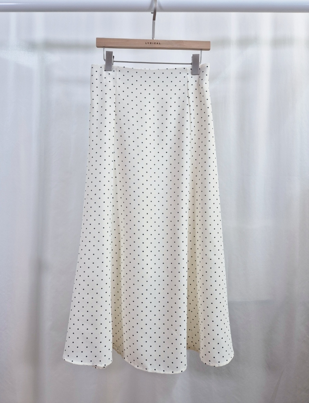 バックゴムロングフレアAラインドットスカート | 詳細画像8