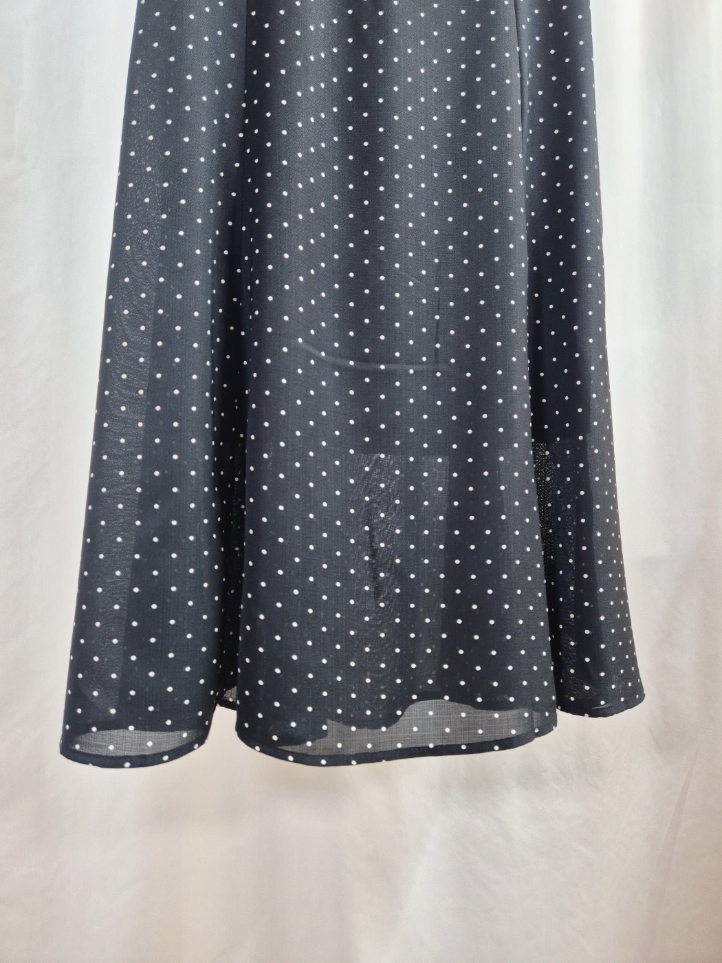 バックゴムロングフレアAラインドットスカート | 詳細画像11