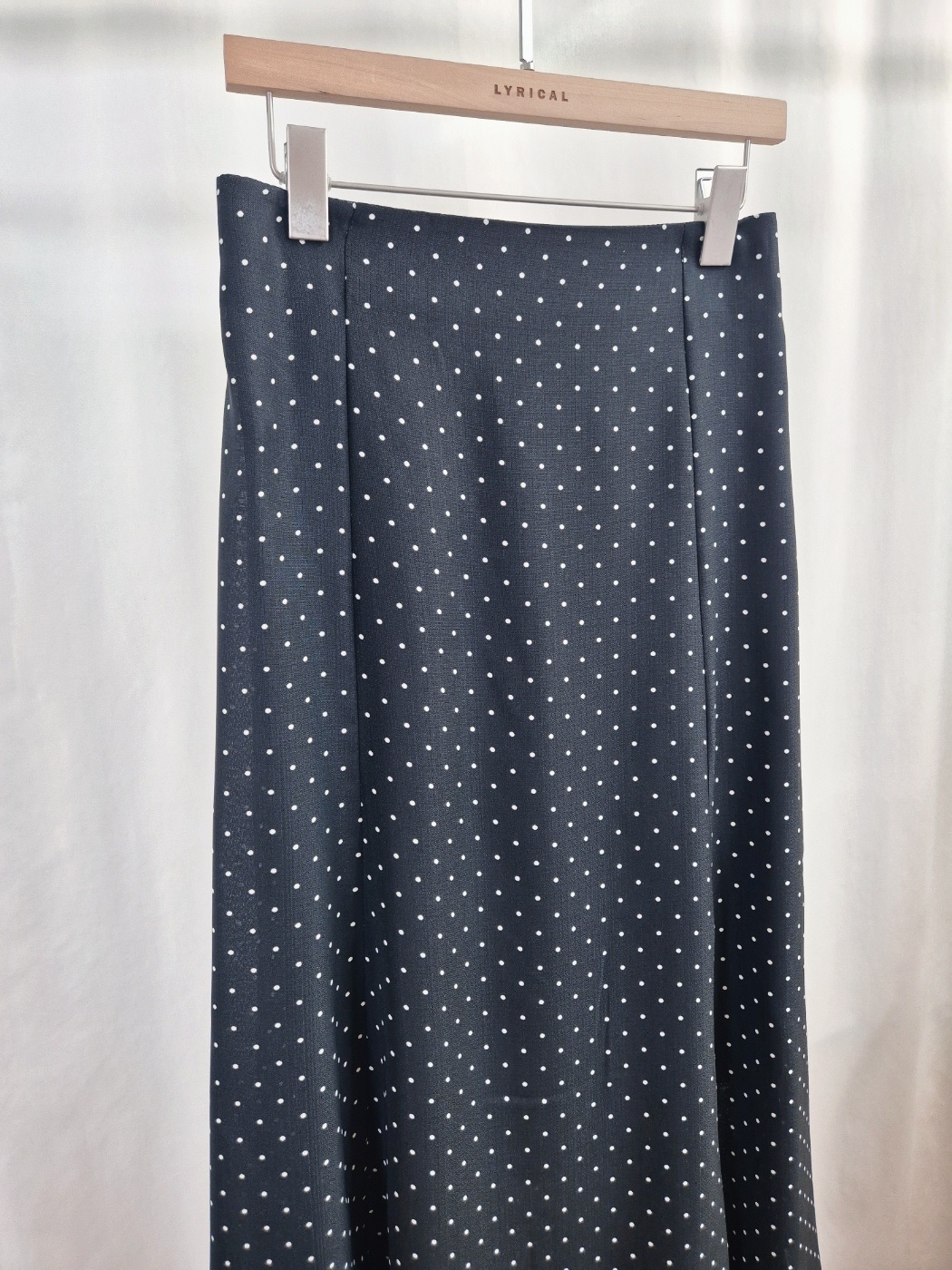 バックゴムロングフレアAラインドットスカート | 詳細画像10