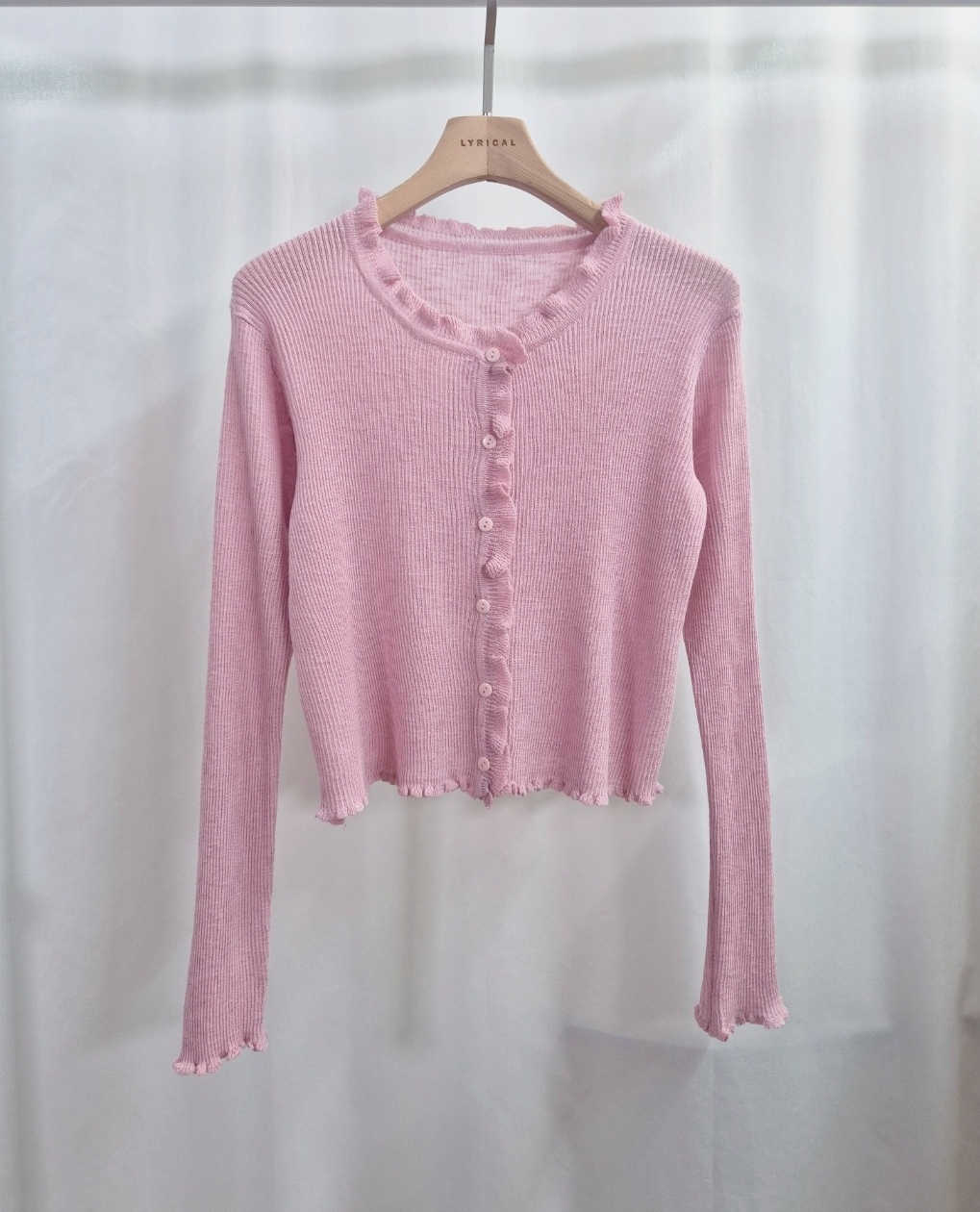 シースルーメロウフリルスリム長袖カーディガン | 詳細画像9