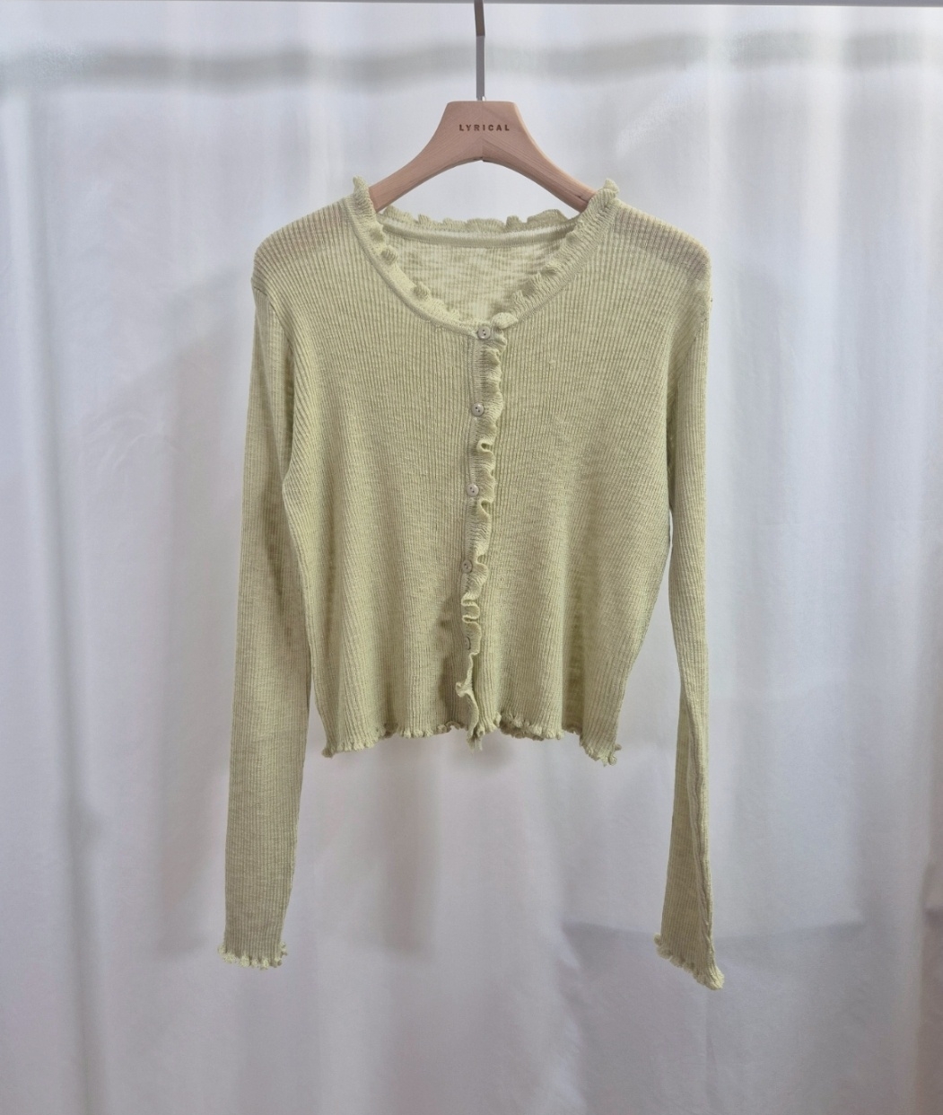 シースルーメロウフリルスリム長袖カーディガン | 詳細画像11