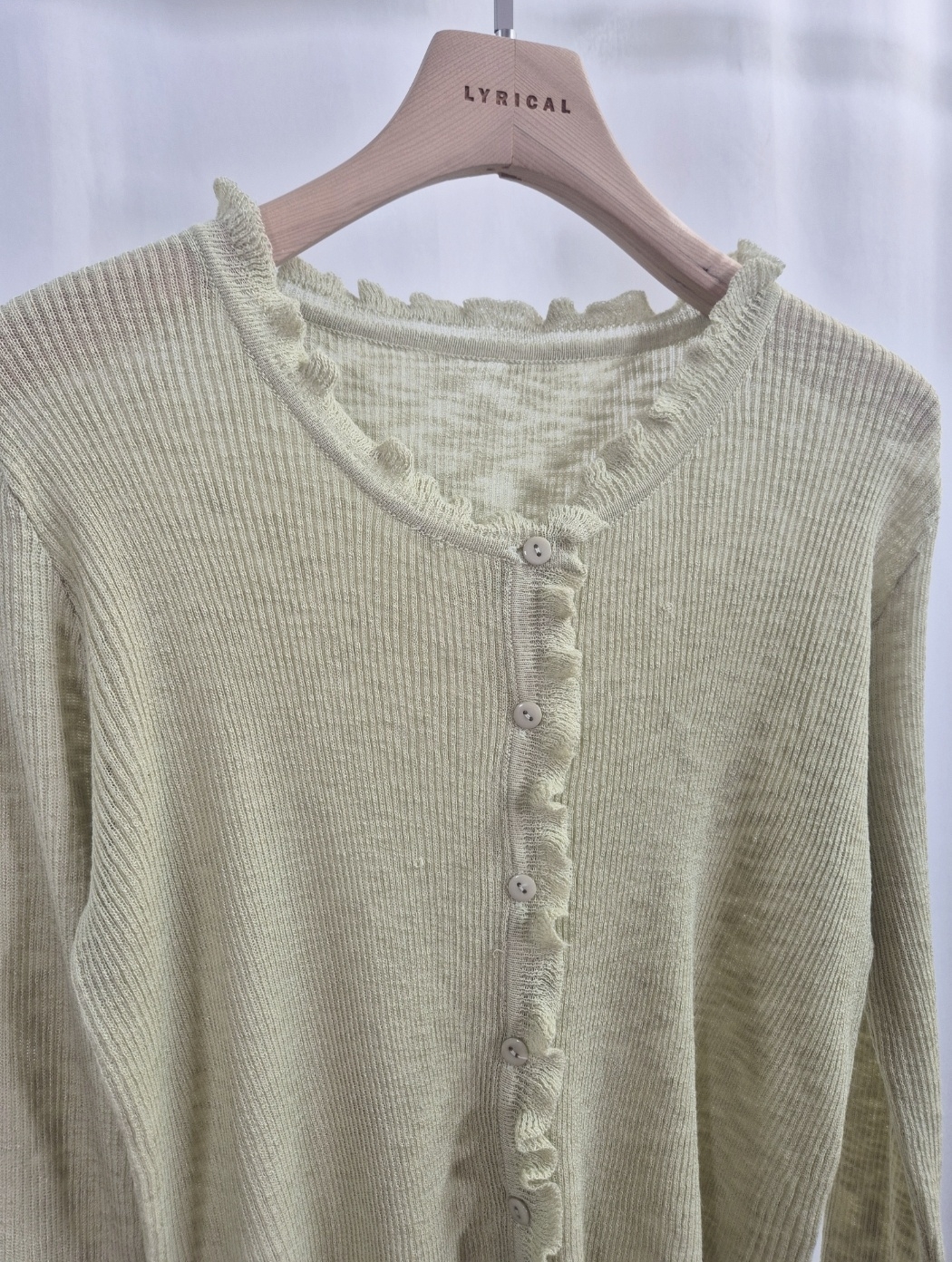 シースルーメロウフリルスリム長袖カーディガン | 詳細画像12