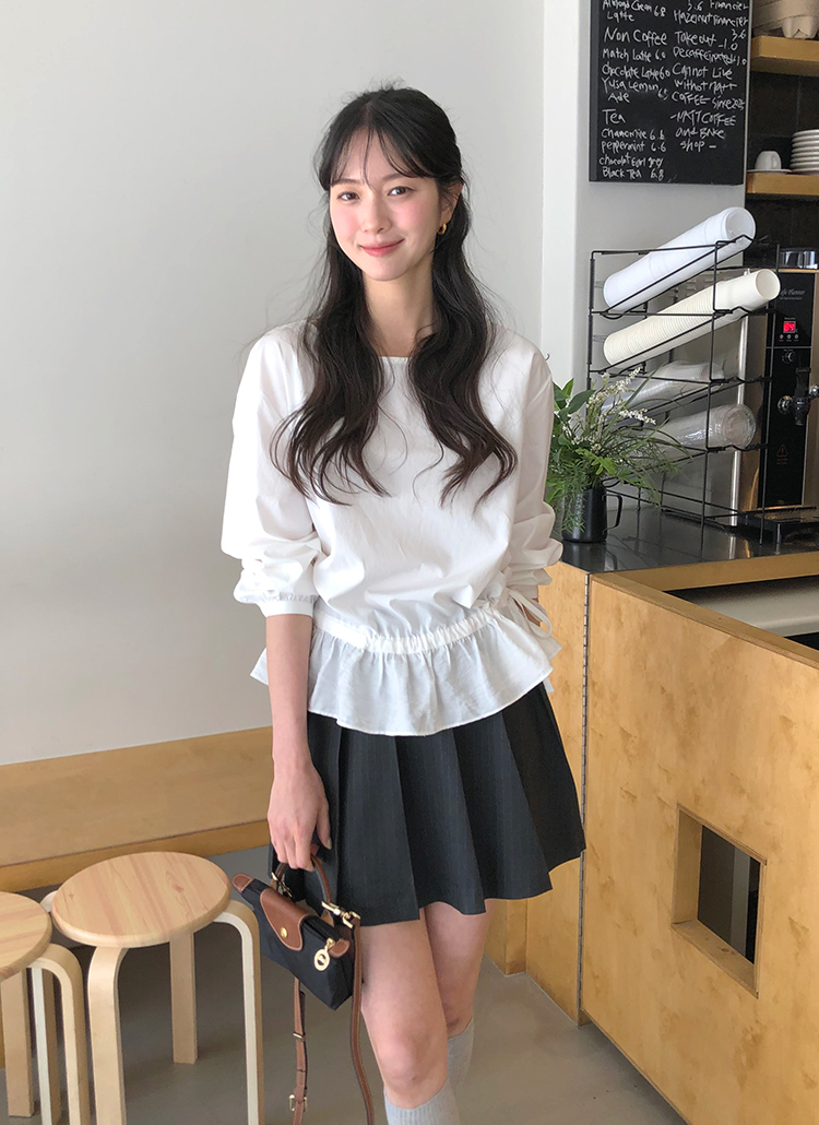 プリーツミニサイドジップストライプスカート | レディース