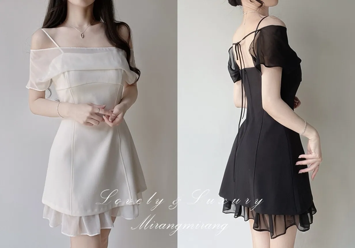 ストラップミニフリルワンピース | mirangmirang | 詳細画像1