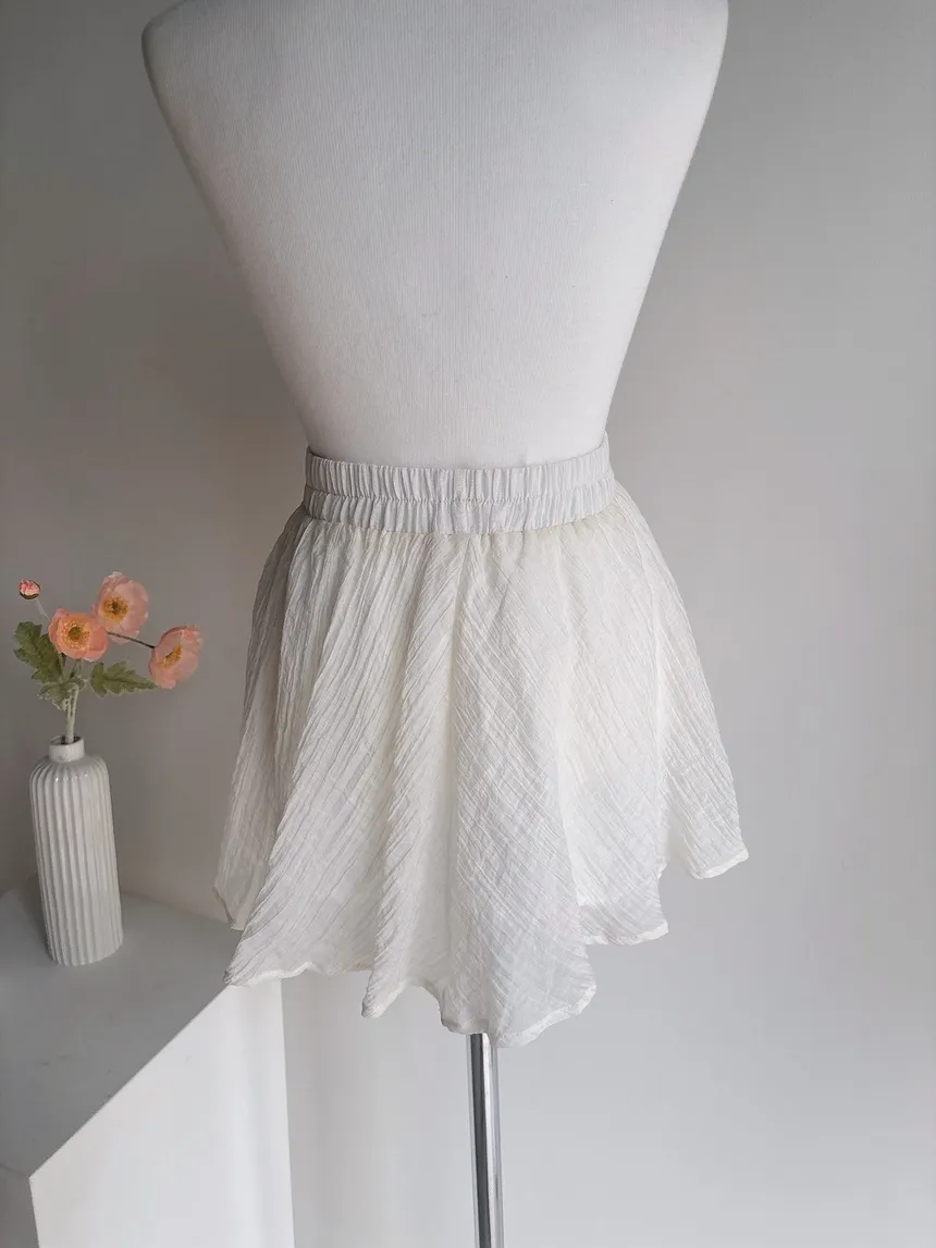 シースルーVネックラッフル長袖ボタンミニバックリボンウエストゴムセットアップ | mirangmirang | 詳細画像26