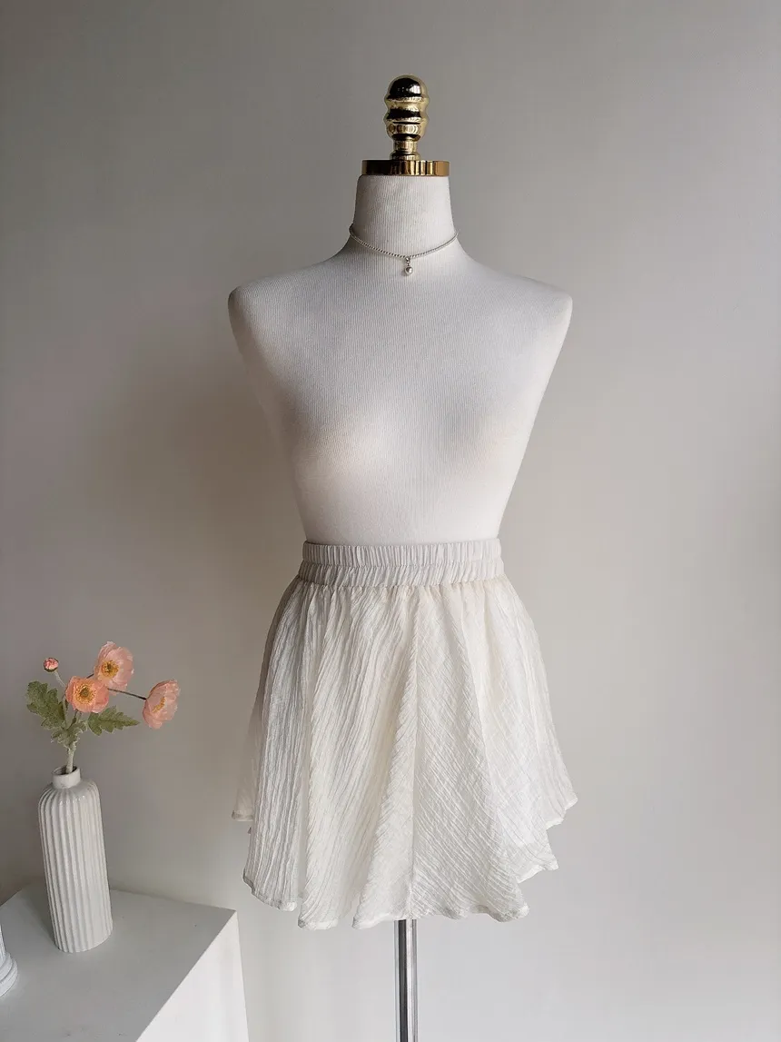 シースルーVネックラッフル長袖ボタンミニバックリボンウエストゴムセットアップ | mirangmirang | 詳細画像27