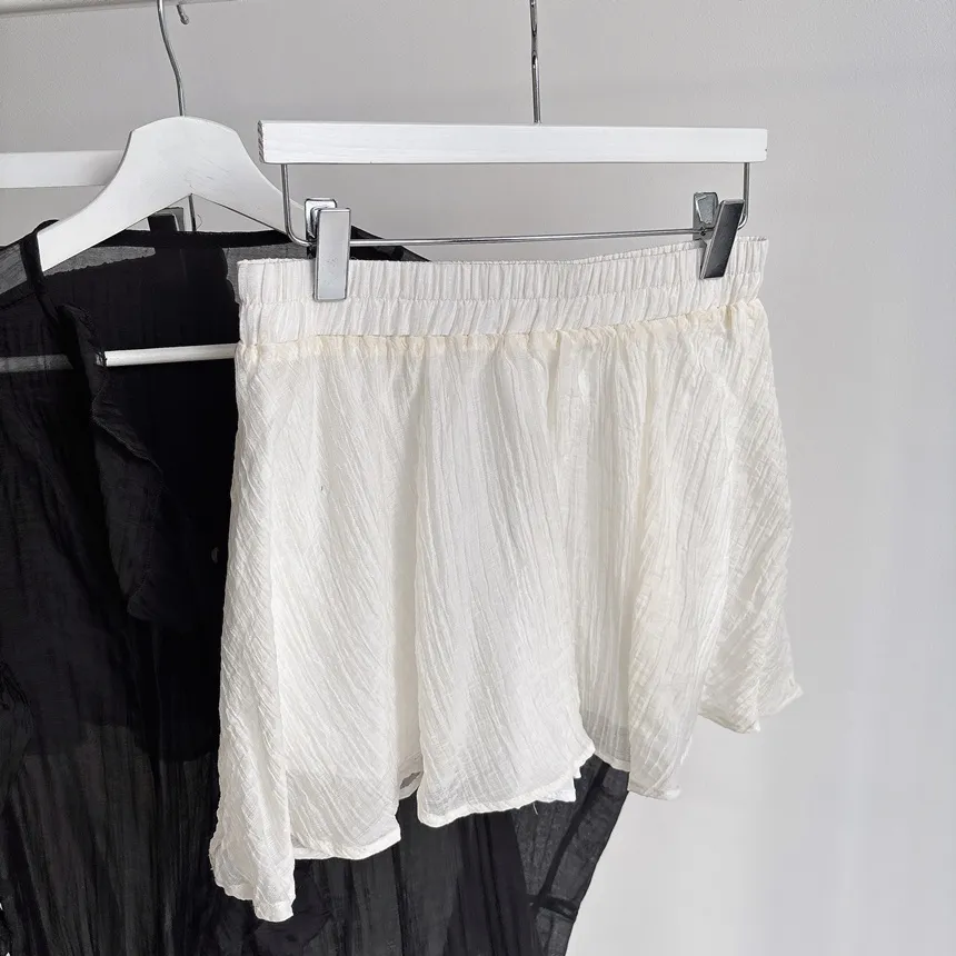 シースルーVネックラッフル長袖ボタンミニバックリボンウエストゴムセットアップ | mirangmirang | 詳細画像33