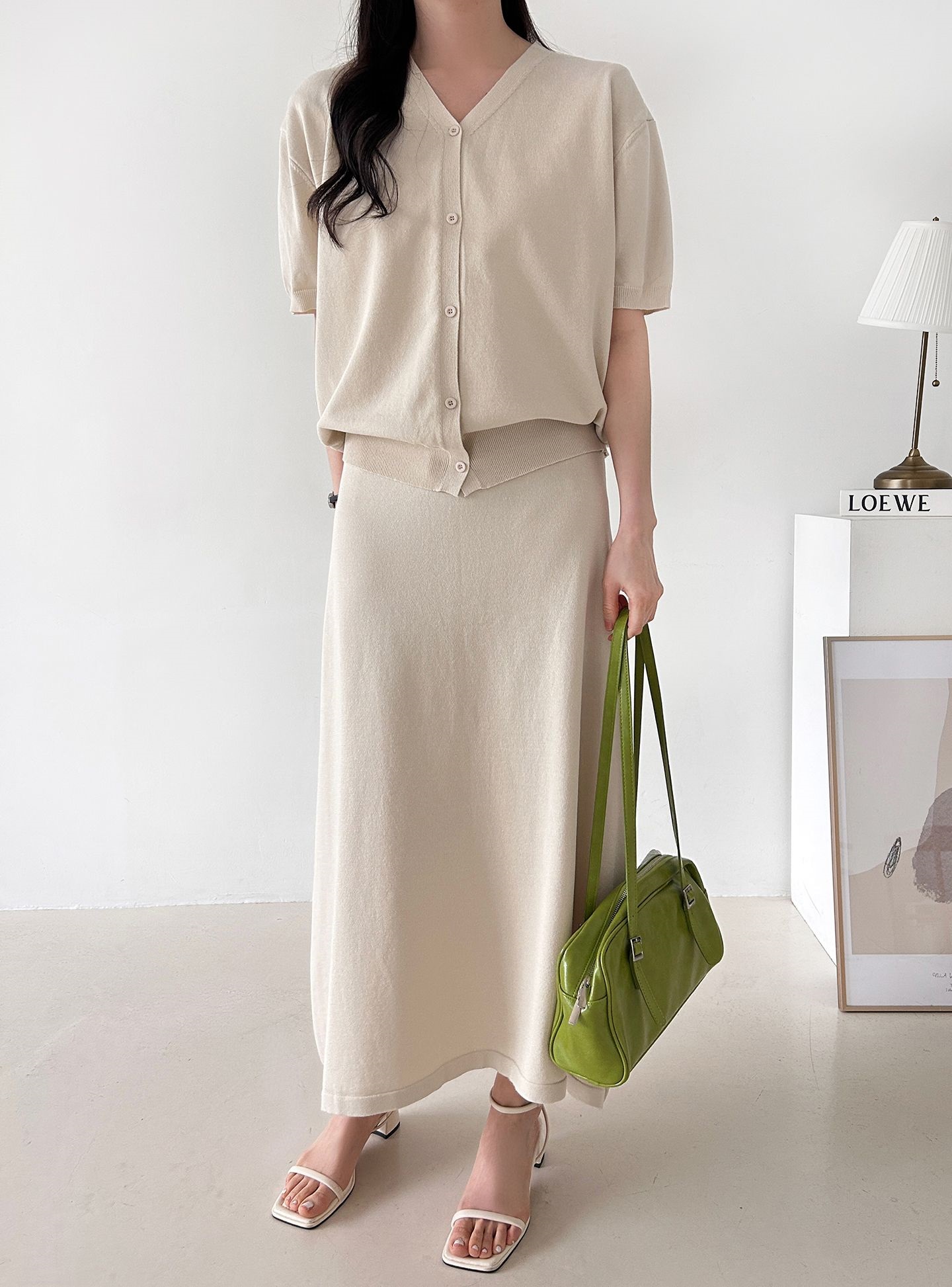 ボタンVネックウエストゴムロング半袖セットアップ | 詳細画像28