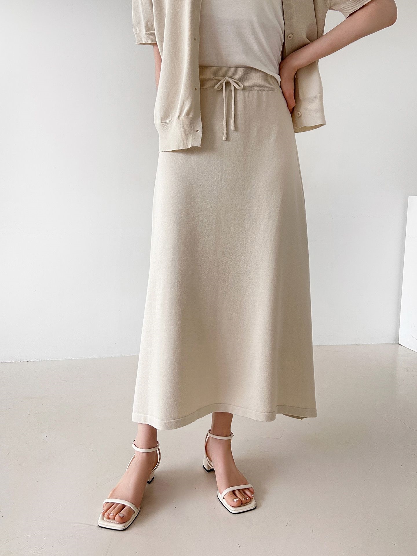 ボタンVネックウエストゴムロング半袖セットアップ | 詳細画像34