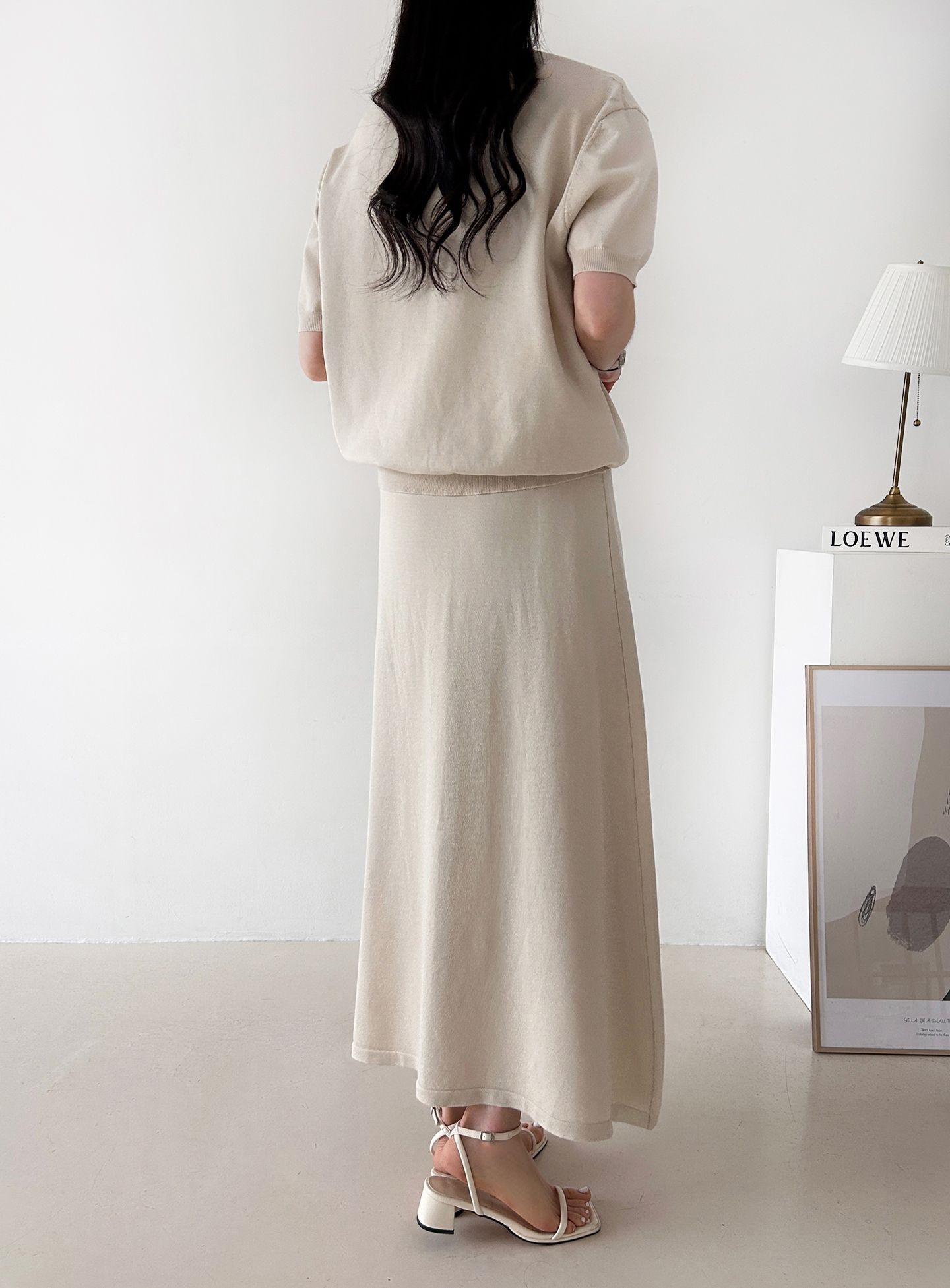 ボタンVネックウエストゴムロング半袖セットアップ | 詳細画像35