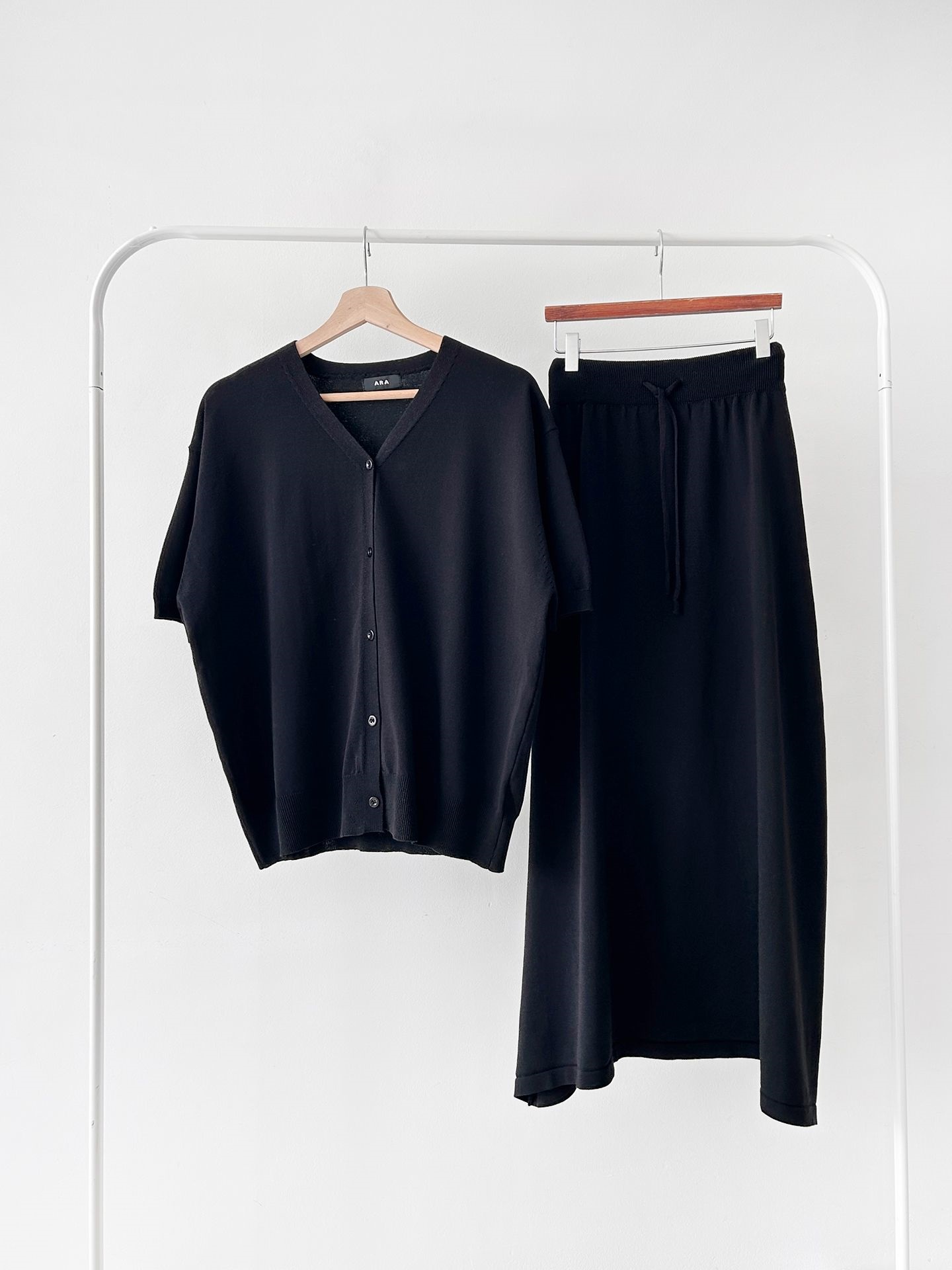 ボタンVネックウエストゴムロング半袖セットアップ | 詳細画像7