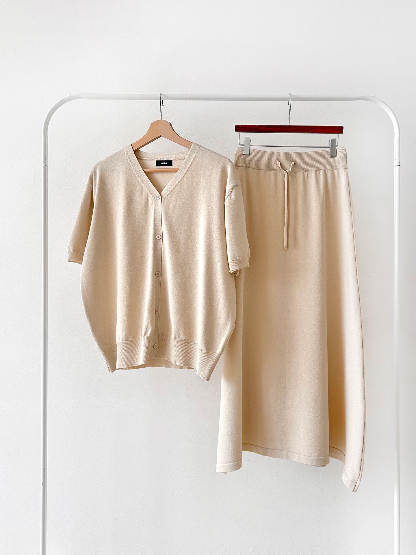 ボタンVネックウエストゴムロング半袖セットアップ | 詳細画像11