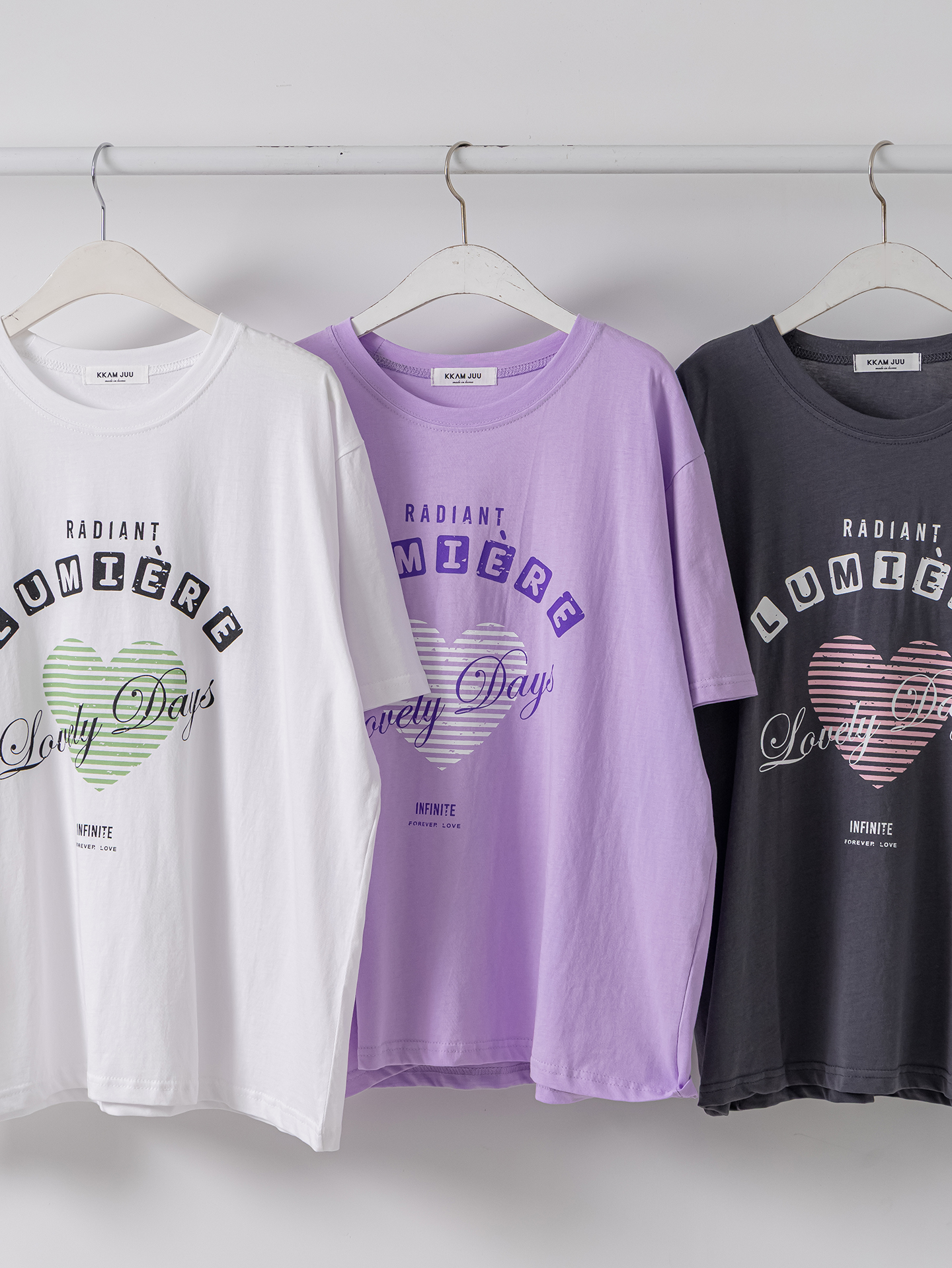 コットンラウンドネックオーバーサイズ半袖プリントTシャツ | 詳細画像3