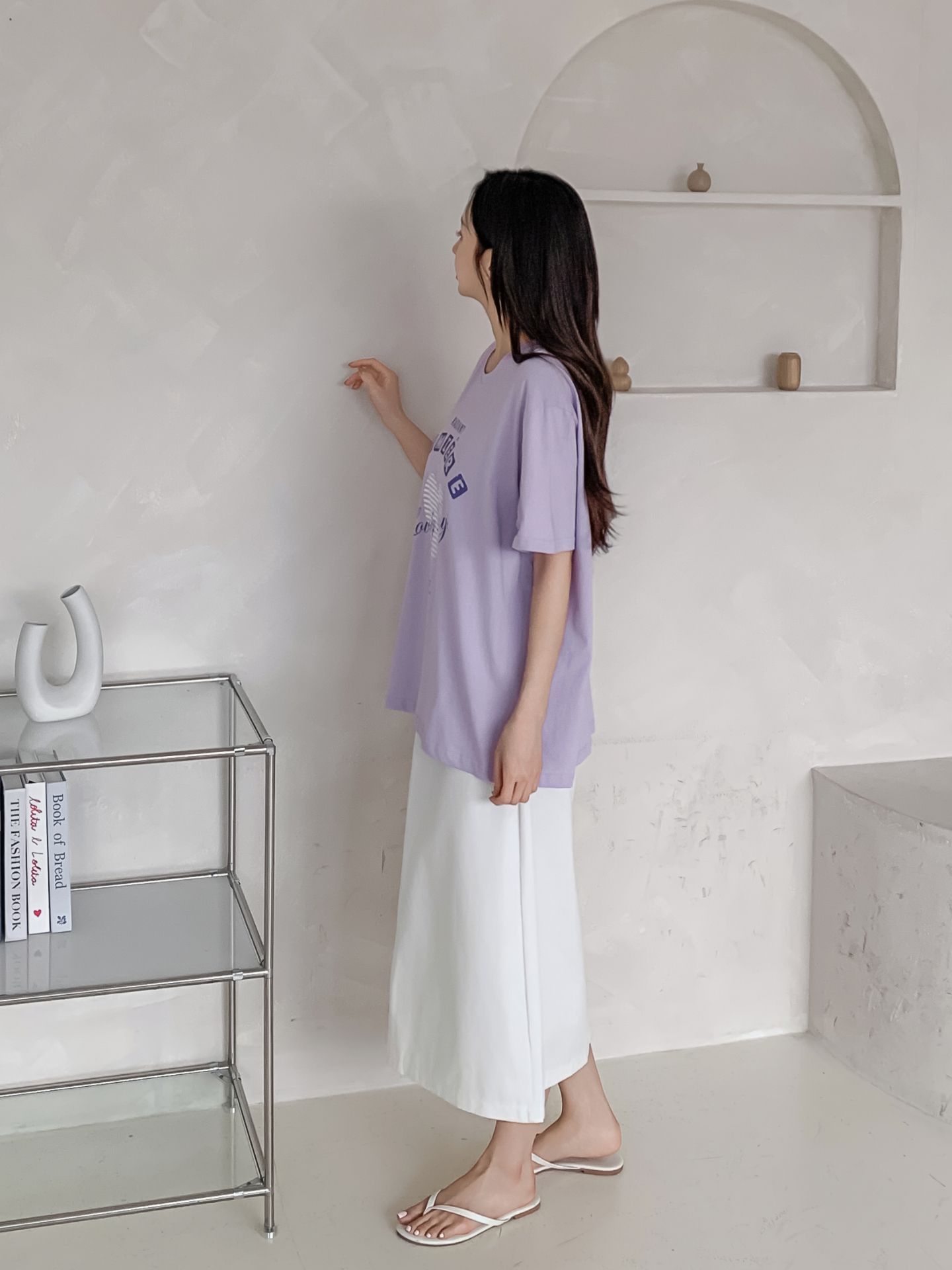 コットンラウンドネックオーバーサイズ半袖プリントTシャツ | 詳細画像21