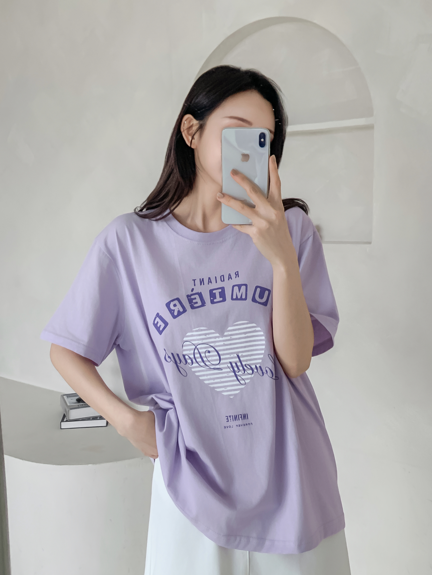コットンラウンドネックオーバーサイズ半袖プリントTシャツ | 詳細画像33