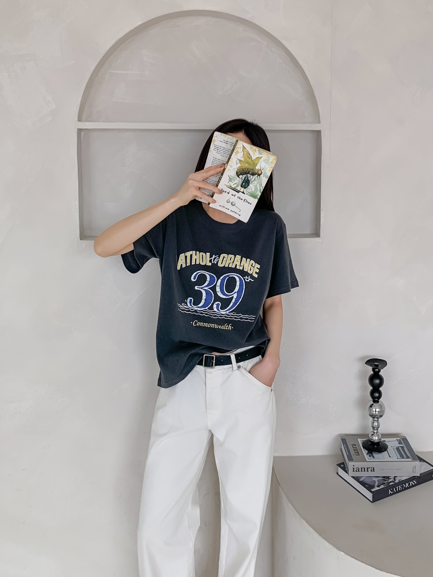 コットンラウンドネック半袖プリントTシャツ | 詳細画像8