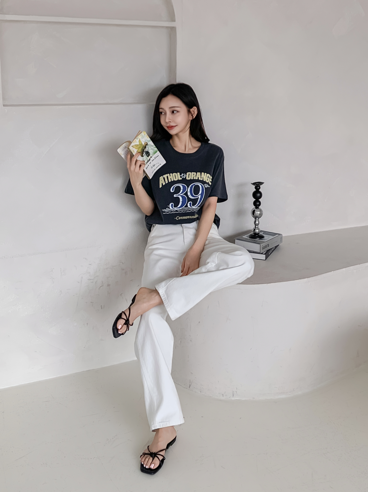 コットンラウンドネック半袖プリントTシャツ | 詳細画像11