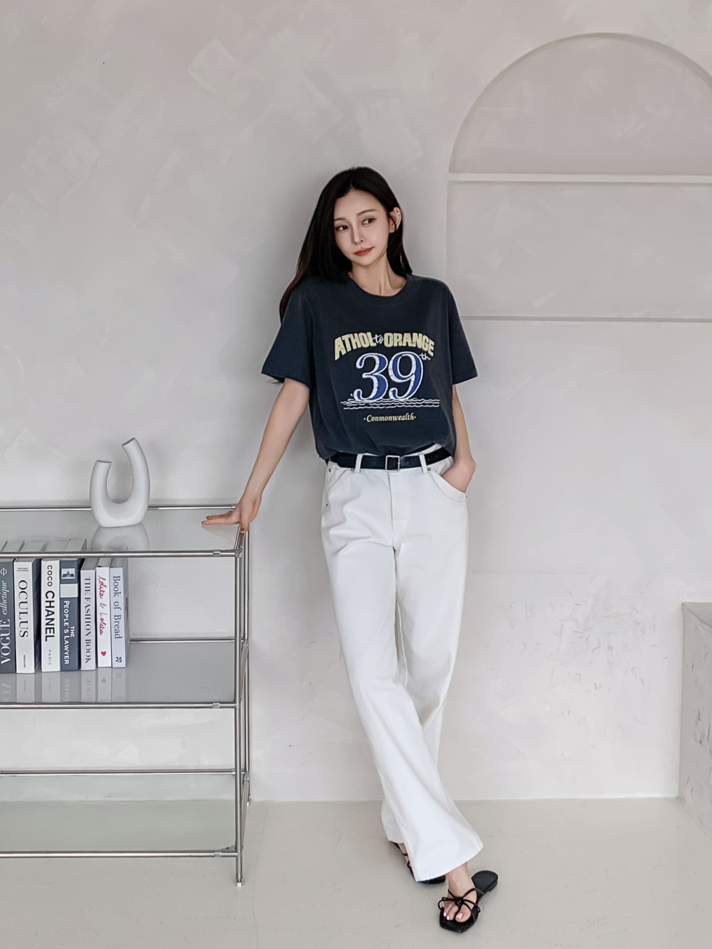 コットンラウンドネック半袖プリントTシャツ | 詳細画像12