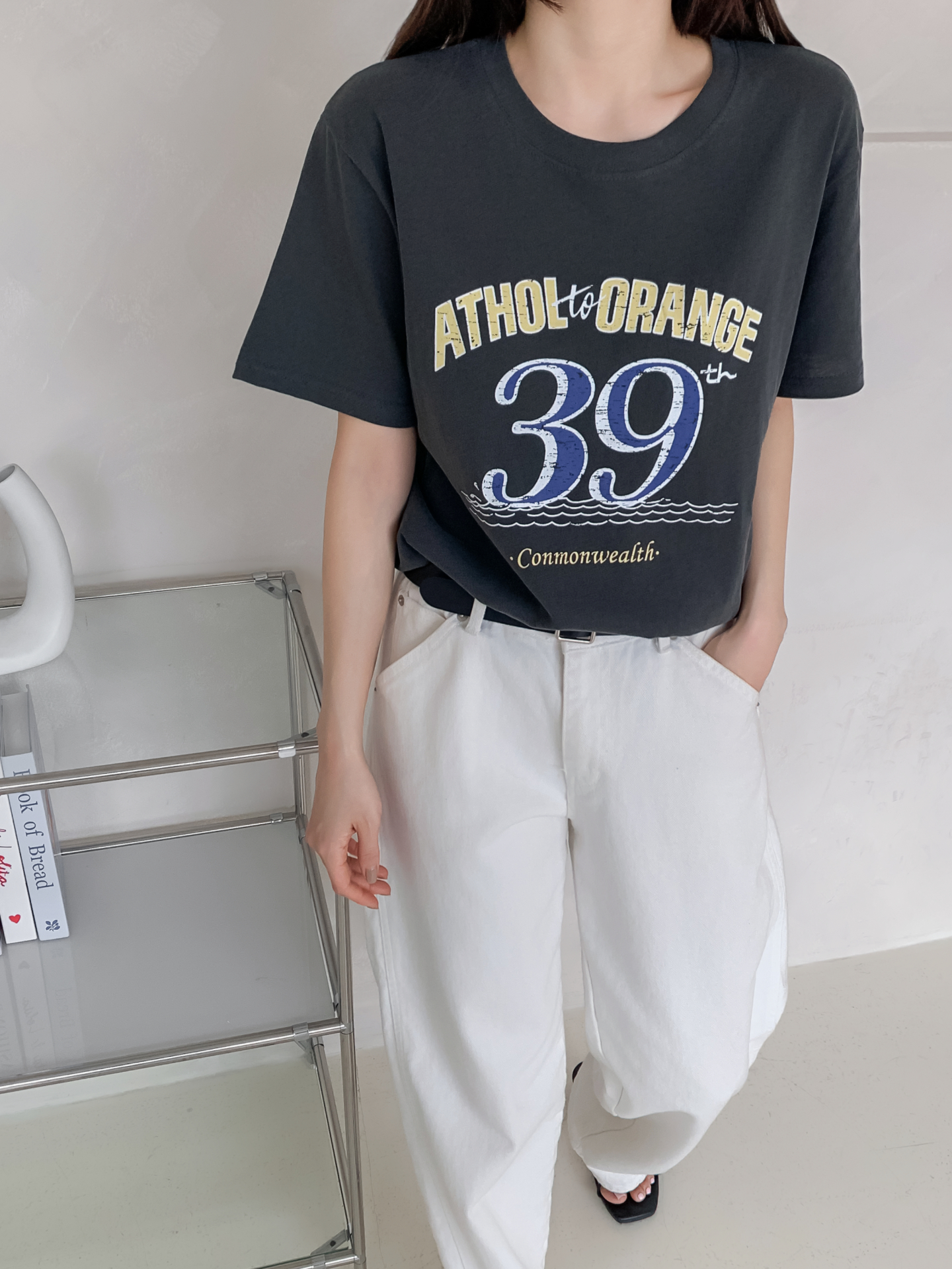 コットンラウンドネック半袖プリントTシャツ | 詳細画像14