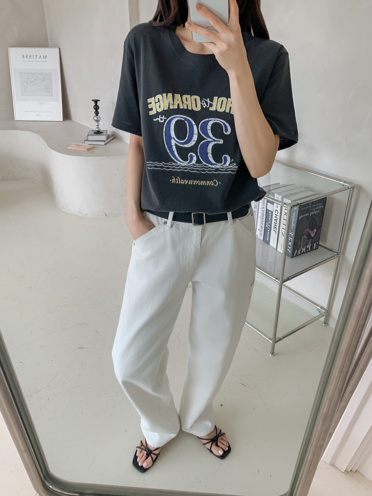 コットンラウンドネック半袖プリントTシャツ | 詳細画像16