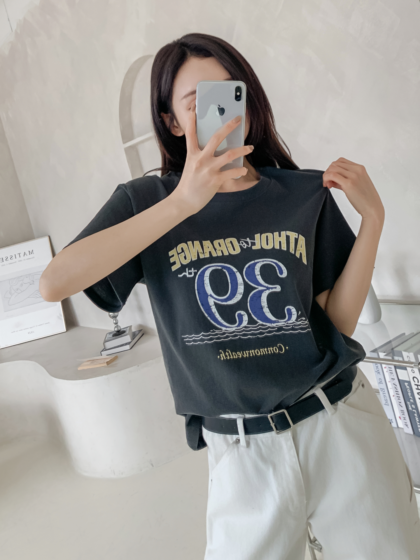 コットンラウンドネック半袖プリントTシャツ | 詳細画像17