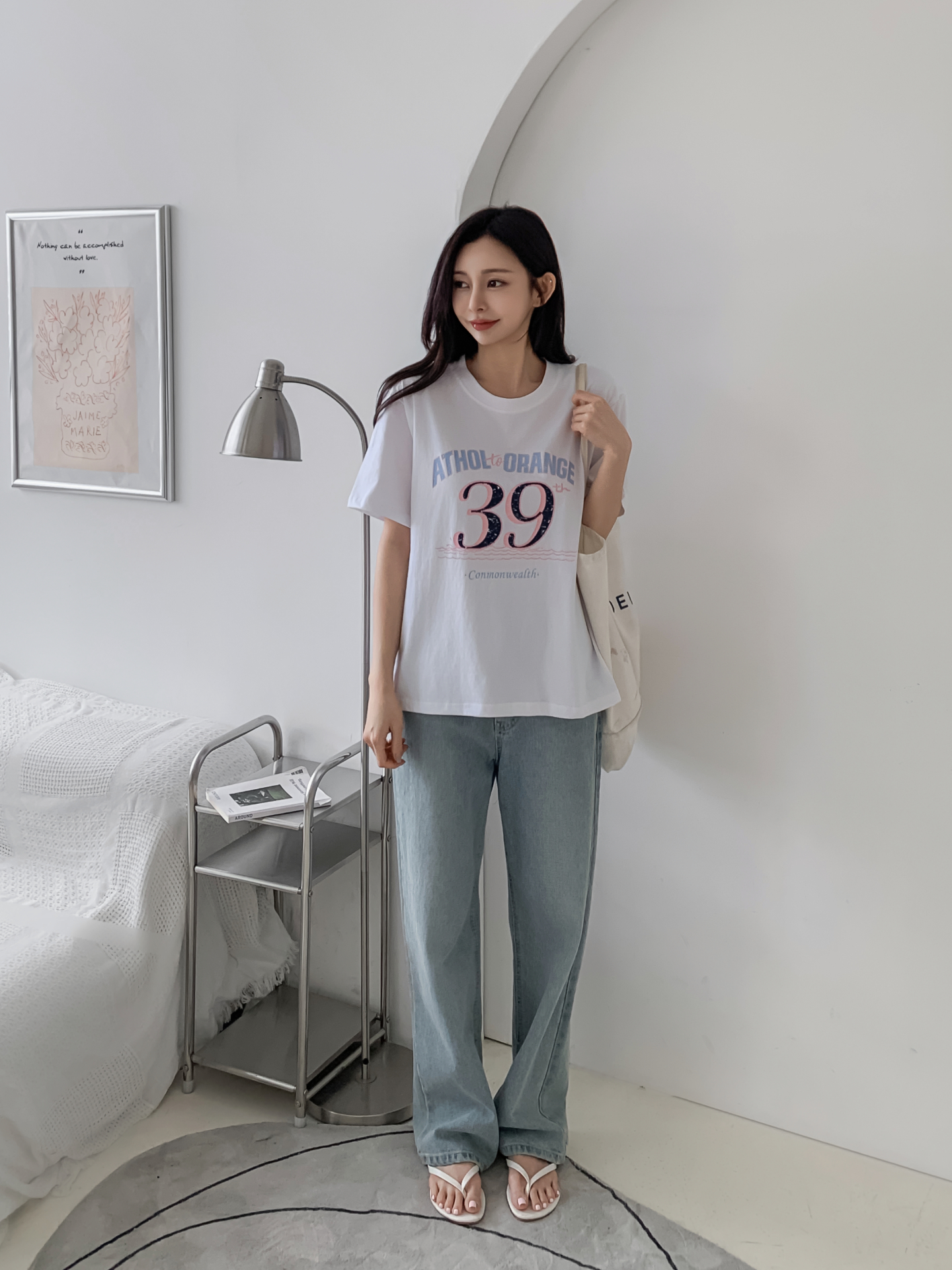 コットンラウンドネック半袖プリントTシャツ | 詳細画像18