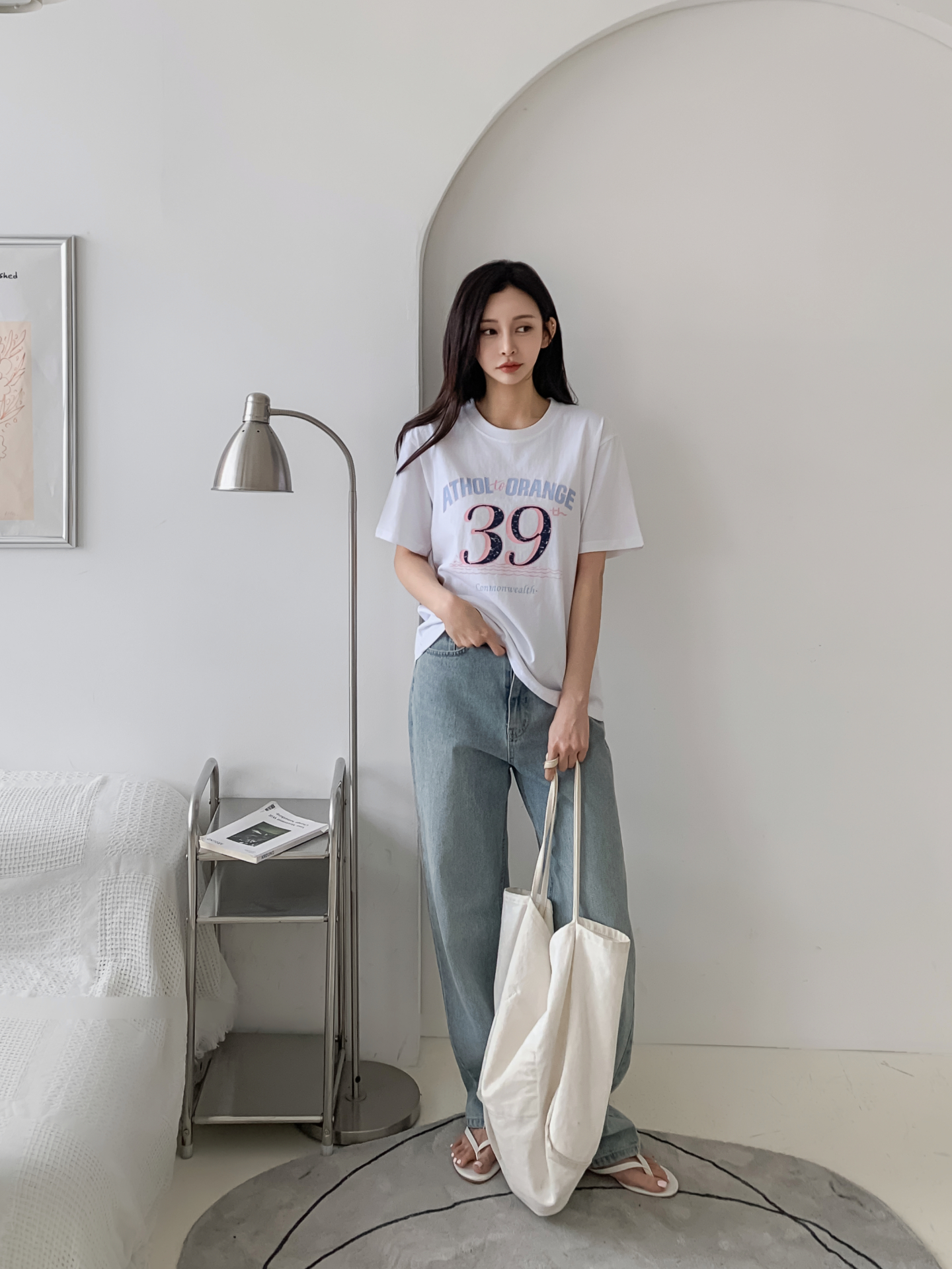 コットンラウンドネック半袖プリントTシャツ | 詳細画像19