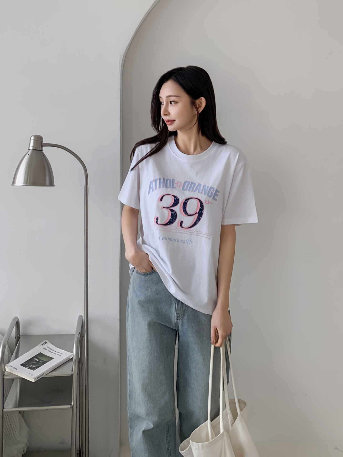 コットンラウンドネック半袖プリントTシャツ | 詳細画像20
