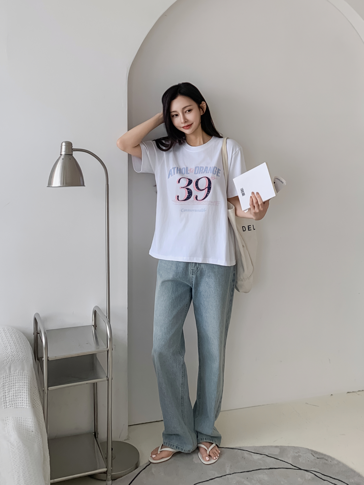 コットンラウンドネック半袖プリントTシャツ | 詳細画像22