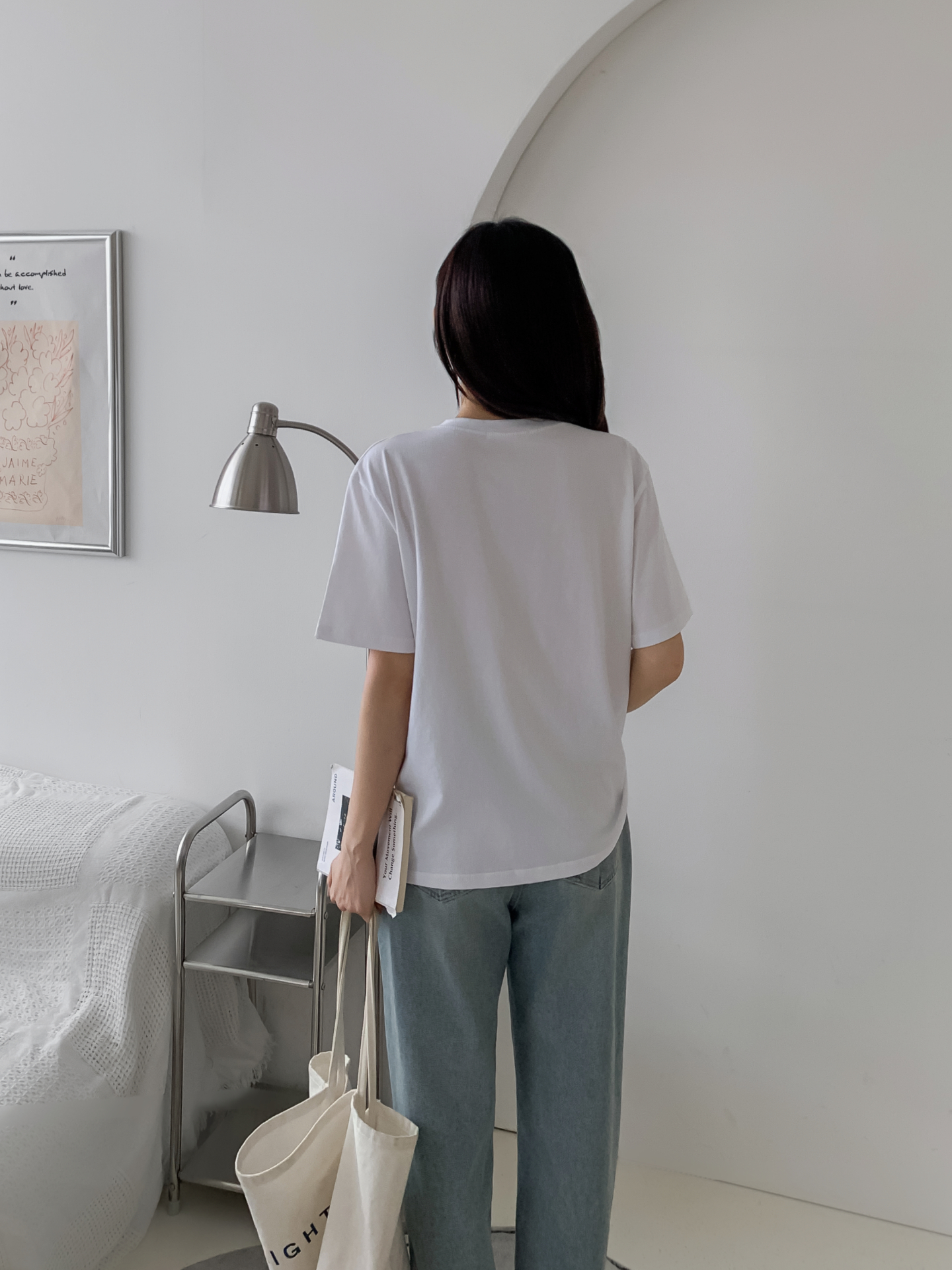 コットンラウンドネック半袖プリントTシャツ | 詳細画像23