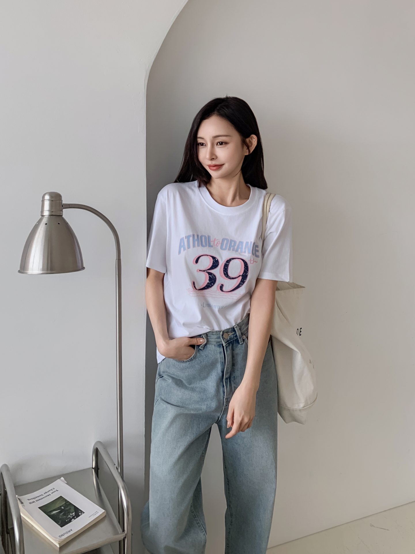 コットンラウンドネック半袖プリントTシャツ | 詳細画像27