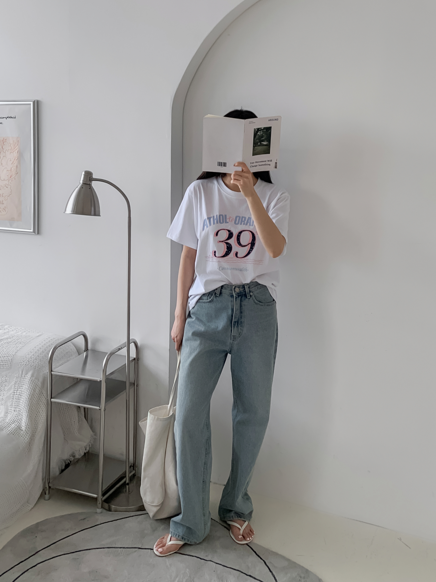 コットンラウンドネック半袖プリントTシャツ | 詳細画像30